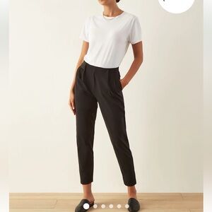 ADAY Turn It Up Black High-Rise Tailored Pants
